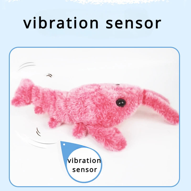 Electric Lobster Cat Toy - USB Rechargeable Plush Jumping Shrimp for Cats and Dogs